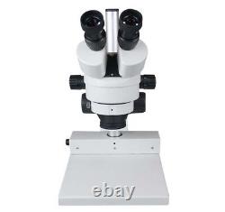 185mm WD 50x Zoom Stereo Welding Jewellery PCB Microscope w Circular Light