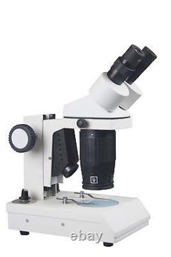 20-40x Professional Gem Binocular Stereo Microscope w bottom top Light