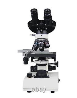 2000x Professional Binocular Compound Doc Vet Clinical Microscope w 3DMech Stage