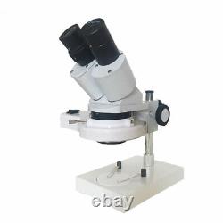 20X-30X-40X-60X-80X Illuminated Stereo Microscope with Fluorescence Ring Light