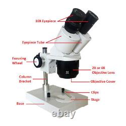 20X-30X-40X-60X-80X Illuminated Stereo Microscope with Fluorescence Ring Light