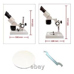 20X-30X-40X-60X-80X Illuminated Stereo Microscope with Fluorescence Ring Light