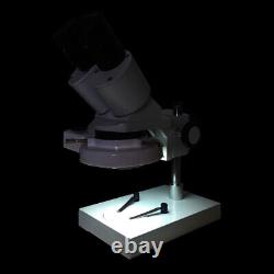 20X-30X-40X-60X-80X Illuminated Stereo Microscope with Fluorescence Ring Light