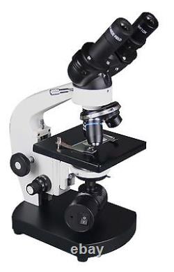 800x Binocular Compound LED Microscope with SEMI PLAN Optics & Movable Condenser