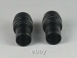 A Pair of Large Leica Microscope Eyepiece L PLAN 10X/25 M 506800 11506800