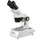 Amscope 10x-60x Binocular Stereo Microscope W 3d View Option Top & Bottom Lights
