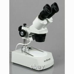 AmScope 20X-40X-80X Stereo Two Light Microscope with USB Camera + Kids Software