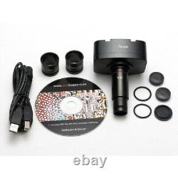 AmScope 3.5-90X Zoom Stereo Boom Microscope + 5MP Digital Camera + LED Light
