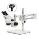 Amscope 3.5x-45x Binocular Stereo Zoom Microscope On Boom Stand + 5mp Camera