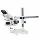 Amscope 3.5x-45x Stereo Zoom Microscope On Boom Stand + 80-led Ring Light