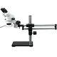 Amscope 3.5x-90x Binocular Stereo Microscope +144 Led Light +ball Bearing Stand