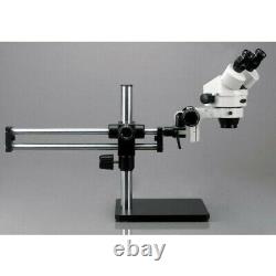 AmScope 3.5X-90X Binocular Stereo Microscope +144 LED Light +Ball Bearing Stand