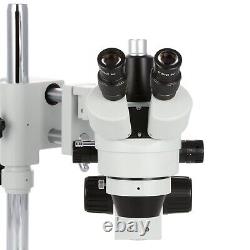 AmScope 3.5X-90X Binocular Stereo Zoom Microscope with Double Arm Boom Stand