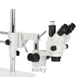 AmScope 3.5X-90X Binocular Stereo Zoom Microscope with Double Arm Boom Stand