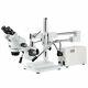 Amscope 3.5x-90x Stereo Boom Industrial Microscope With Fiber Optic Dual Lights