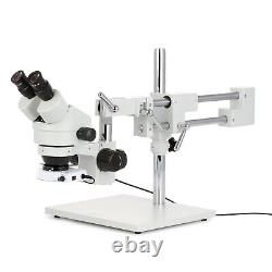 AmScope 3.5X-90X Zoom Magnification Inspection Stereo Microscope 80-LED Light