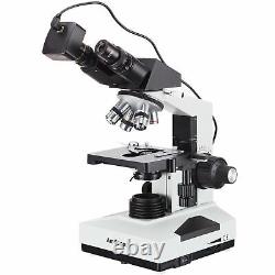 AmScope 40X-2000X Biological Lab Microscope +3MP Camera for Video + Still Images