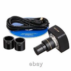 AmScope 40X-2000X Biological Lab Microscope +3MP Camera for Video + Still Images