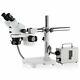 Amscope 7x-45x Stereo Binocular Microscope With Led Fiber-optic Ring Light