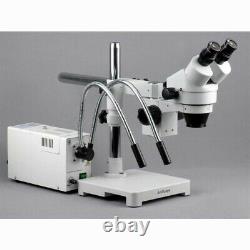 AmScope 7X-45X Stereo Zoom Microscope with Single Arm Boom Stand