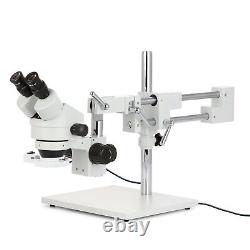 AmScope 7X-90X Binocular Stereo Boom Microscope + Fluorescent Ring Light