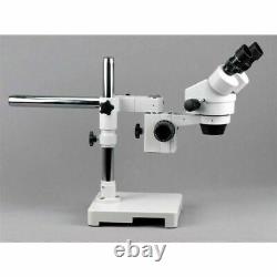 AmScope 7X-90X Stereo Zoom Microscope with Single Arm Boom Stand