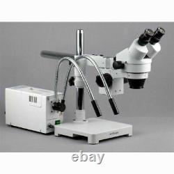 AmScope SM-3BX 3.5X-45X Stereo Zoom Microscope with Single Arm Boom Stand
