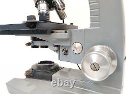 American Optical Spencer Series 10 Dual Illuminator Microscope 4X 10X, 45X, 100X