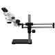 Amscope 3.5x-45x Binocular Stereo Microscope On Ball Bearing Boom Stand