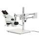 Amscope 3.5x-45x Binocular Stereo Zoom Microscope +56 Led Light +double Arm Boom