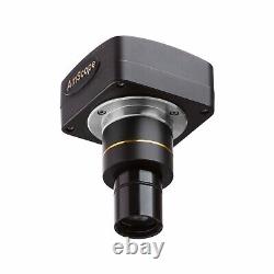 Amscope 3.5X-90X Binocular Stereo Zoom 80 LED Microscope+5MP Camera + Boom Stand
