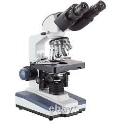 Amscope 40-2000 Binocular LED Compound Microscope+. 3MP Camera+Book+Sample Slides