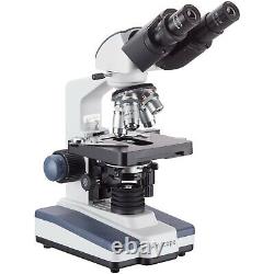 Amscope 40-2500X Binocular LED Compound Microscope+. 3MP Camera + 100 Slides+Book