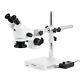 Amscope 7x-45x Binocular Stereo Zoom Microscope 144 Led On Single Arm Boom Stand