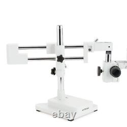 Amscope 7X-90X Binocular Stereo Zoom Microscope +80 LED Light on Double Arm Boom