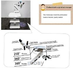 Dental Operating ENT Stereo Binocular Microscope Camera 5W LED Lamp+Mobile Cart