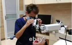 Dental Operating ENT Stereo Binocular Microscope Camera 5W LED Lamp+Mobile Cart