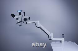 Dental Operating ENT Stereo Binocular Microscope Camera 5W LED Lamp+Mobile Cart