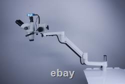 Dental Operating ENT Stereo Binocular Microscope Camera 5W LED Lamp+Mobile Cart