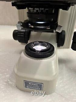 Nikon Microscope Eclipse E400 + Objectives NEXT DAY EXPRESS SHIP