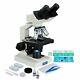 Omax 2500x Led Binocular Microscope+slide Preparation Kit+blank Slide+lens Paper