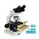 Omax 40-2000x Binocular Led Compound Microscope+prepared Slides+paper+covers