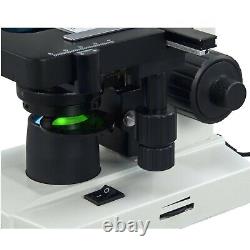 OMAX 40-2000X Binocular LED Compound Microscope+Prepared Slides+Paper+Covers