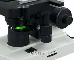 OMAX 40X-2000X Binocular Compound LED Microscope Mechanical Stage +Carrying Case