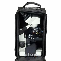 OMAX 40X-2000X Built-in 1.3MP Digital Camera Binocular Compound Microscope +Case