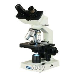 OMAX 40X-2500X Binocular Compound LED Microscope+USB Camera+Paper+Slides+Covers