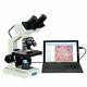 Omax 40x-2500x Binocular Led Microscope +built-in 1.3mp Digital Camera + Slides