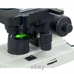 Omax 40X-2000X Compound 1.3MP Digital Microscope +Case+Slides+Covers+Lens Paper