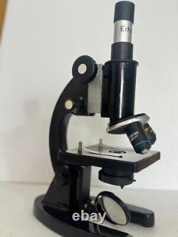 Physical laboratory binocular medical microscope for lab student. Edufab