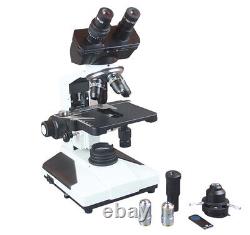 Professional 2500x Research Binocular Clinical LED Microscope w Phase Contrast